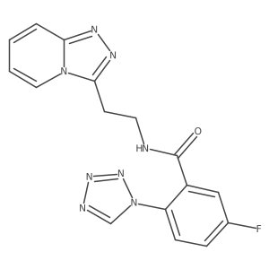 C16H13FN8O Structure