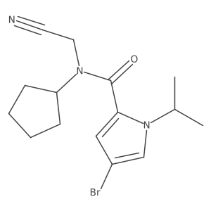 4-Bromo-N-(cyanomethyl)-N-cyclopentyl-1-propan-2-ylpyrrole-2-carboxamide Structure