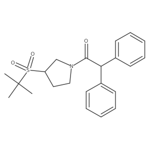 1-(3-(Tert-butylsulfonyl)pyrrolidin-1-yl)-2,2-diphenylethanone结构式