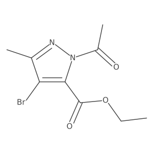 Ethyl 1-acetyl-4-bromo-3-methyl-1h-pyrazole-5-carboxylate Structure