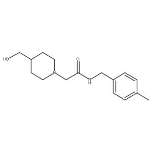 2-[4-(hydroxymethyl)piperidin-1-yl]-N-[(4-methylphenyl)methyl]acetamide结构式