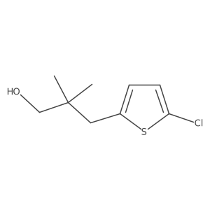 3-(5-Chlorothiophen-2-yl)-2,2-dimethylpropan-1-ol结构式