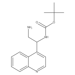 tert-butyl N-[2-amino-1-(quinolin-4-yl)ethyl]carbamate结构式