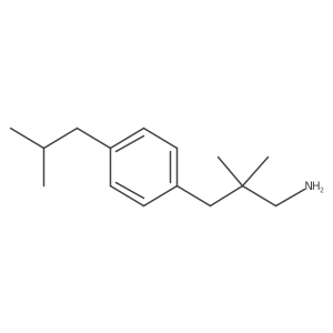 2,2-Dimethyl-3-[4-(2-methylpropyl)phenyl]propan-1-amine结构式