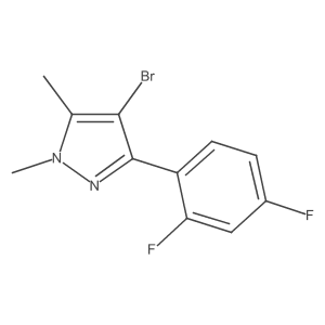 4-bromo-3-(2,4-difluorophenyl)-1,5-dimethyl-1H-pyrazole结构式