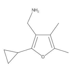 (2-Cyclopropyl-4,5-dimethylfuran-3-yl)methanamine结构式
