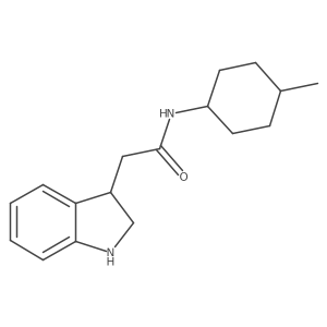 1H-Indole-3-acetamide, 2,3-dihydro-N-(4-methylcyclohexyl)-结构式
