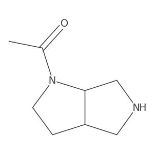 1-{Octahydropyrrolo[2,3-c]pyrrol-1-yl}ethan-1-one结构式