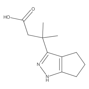 3-{1H,4H,5H,6H-cyclopenta[c]pyrazol-3-yl}-3-methylbutanoic acid Structure