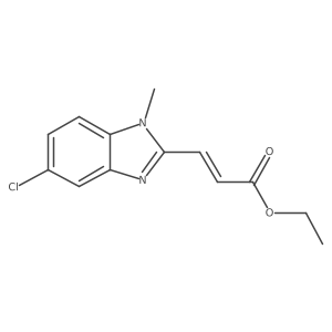 Ethyl 3-(5-chloro-1-methyl-1H-benzimidazol-2-yl)-2-propenoate结构式