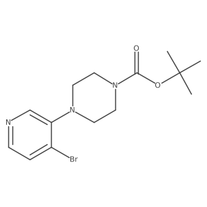 tert-Butyl 4-(4-bromopyridin-3-yl)piperazine-1-carboxylate结构式