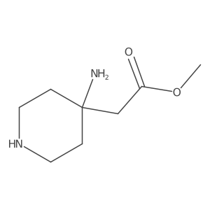 Methyl 2-(4-aminopiperidin-4-yl)acetate结构式