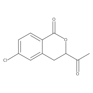 3-acetyl-6-chloro-3,4-dihydro-1H-2-benzopyran-1-one Structure