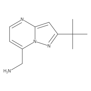 {2-Tert-butylpyrazolo[1,5-a]pyrimidin-7-yl}methanamine Structure