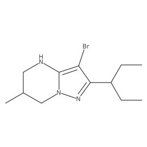 3-bromo-6-methyl-2-(pentan-3-yl)-4H,5H,6H,7H-pyrazolo[1,5-a]pyrimidine Structure