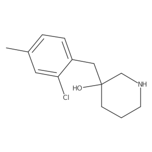 3-[(2-Chloro-4-methylphenyl)methyl]piperidin-3-ol结构式