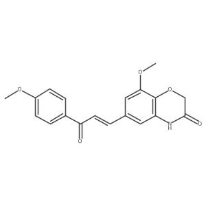 8-methoxy-6-[(1E)-3-(4-methoxyphenyl)-3-oxoprop-1-en-1-yl]-2H-1,4-benzoxazin-3(4H)-one Structure