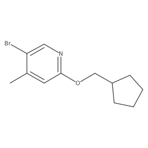 5-Bromo-2-(cyclopentylmethoxy)-4-methylpyridine Structure