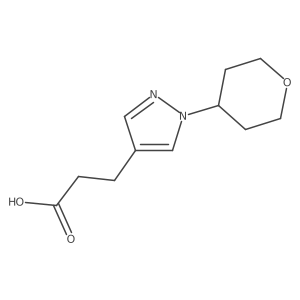 3-[1-(oxan-4-yl)-1H-pyrazol-4-yl]propanoic acid结构式