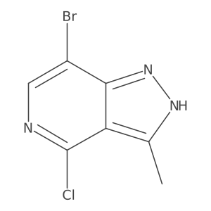 7-Bromo-4-chloro-3-methyl-1H-pyrazolo[4,3-c]pyridine结构式