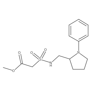 methyl 2-(N-((1-phenylpyrrolidin-2-yl)methyl)sulfamoyl)acetate结构式