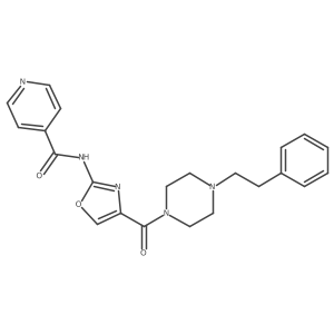 N-(4-(4-phenethylpiperazine-1-carbonyl)oxazol-2-yl)isonicotinamide Structure