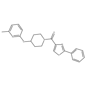 (4-((6-Methylpyridin-2-yl)oxy)piperidin-1-yl)(2-phenylthiazol-4-yl)methanone Structure
