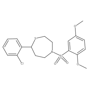 7-(2-Chlorophenyl)-4-((2,5-dimethoxyphenyl)sulfonyl)-1,4-thiazepane结构式