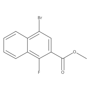 Methyl 4-bromo-1-fluoro-2-naphthoate结构式
