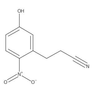 3-(5-Hydroxy-2-nitrophenyl)propanenitrile Structure