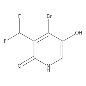 4-Bromo-3-(difluoromethyl)pyridine-2,5-diol结构式