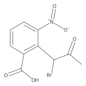 2-(1-Bromo-2-oxopropyl)-3-nitrobenzoic acid Structure