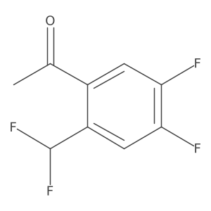 1-(2-(Difluoromethyl)-4,5-difluorophenyl)ethanone结构式