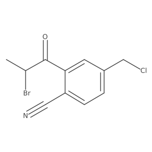 2-(2-Bromopropanoyl)-4-(chloromethyl)benzonitrile Structure