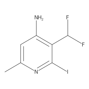 3-(Difluoromethyl)-2-iodo-6-methylpyridin-4-amine结构式