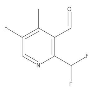 2-(Difluoromethyl)-5-fluoro-4-methylpyridine-3-carboxaldehyde Structure