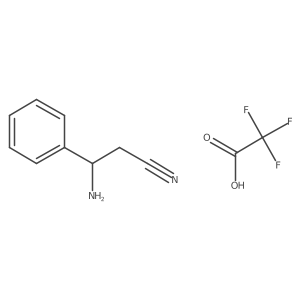 (3R)-3-Amino-3-phenylpropanenitrile, trifluoroacetic acid结构式