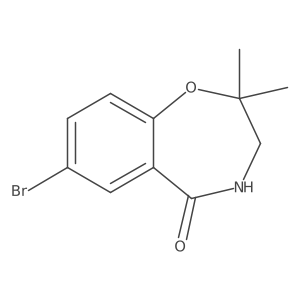 7-Bromo-2,2-dimethyl-3,4-dihydro-1,4-benzoxazepin-5-one结构式