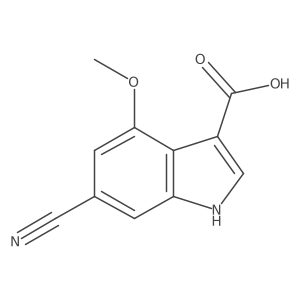 6-cyano-4-methoxy-1H-indole-3-carboxylic acid结构式