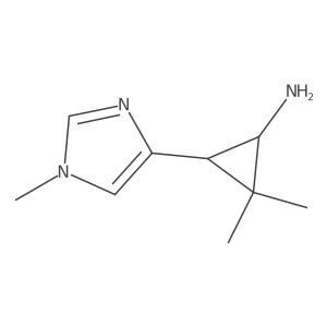2,2-dimethyl-3-(1-methyl-1H-imidazol-4-yl)cyclopropan-1-amine Structure
