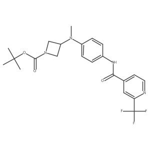 Tert-butyl 3-(methyl(4-(2-(trifluoromethyl)isonicotinamido)phenyl)amino)azetidine-1-carboxylate Structure