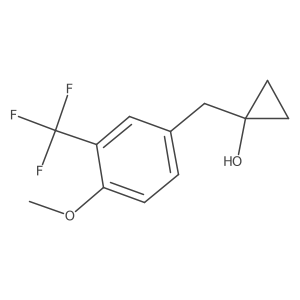 1-{[4-Methoxy-3-(trifluoromethyl)phenyl]methyl}cyclopropan-1-ol Structure