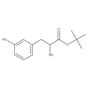 tert-butyl (2S)-2-amino-3-(3-hydroxyphenyl)propanoate结构式