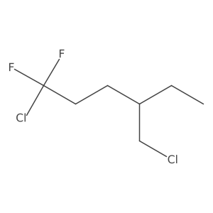 1-Chloro-4-(chloromethyl)-1,1-difluorohexane结构式