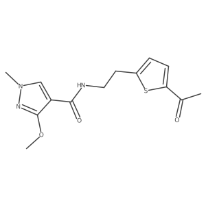 N-(2-(5-acetylthiophen-2-yl)ethyl)-3-methoxy-1-methyl-1H-pyrazole-4-carboxamide Structure