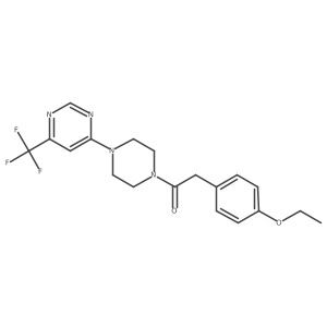 2-(4-Ethoxyphenyl)-1-(4-(6-(trifluoromethyl)pyrimidin-4-yl)piperazin-1-yl)ethanone Structure