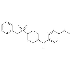 (4-(Benzylsulfonyl)piperidin-1-yl)(6-methoxypyridin-3-yl)methanone结构式