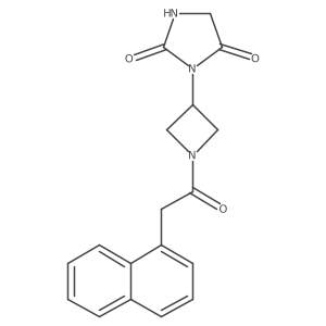 3-(1-(2-(Naphthalen-1-yl)acetyl)azetidin-3-yl)imidazolidine-2,4-dione结构式