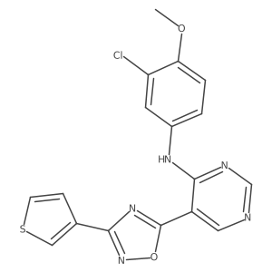 N-(3-chloro-4-methoxyphenyl)-5-(3-(thiophen-3-yl)-1,2,4-oxadiazol-5-yl)pyrimidin-4-amine Structure