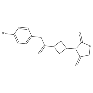 3-(1-(2-(4-Bromophenyl)acetyl)azetidin-3-yl)thiazolidine-2,4-dione结构式